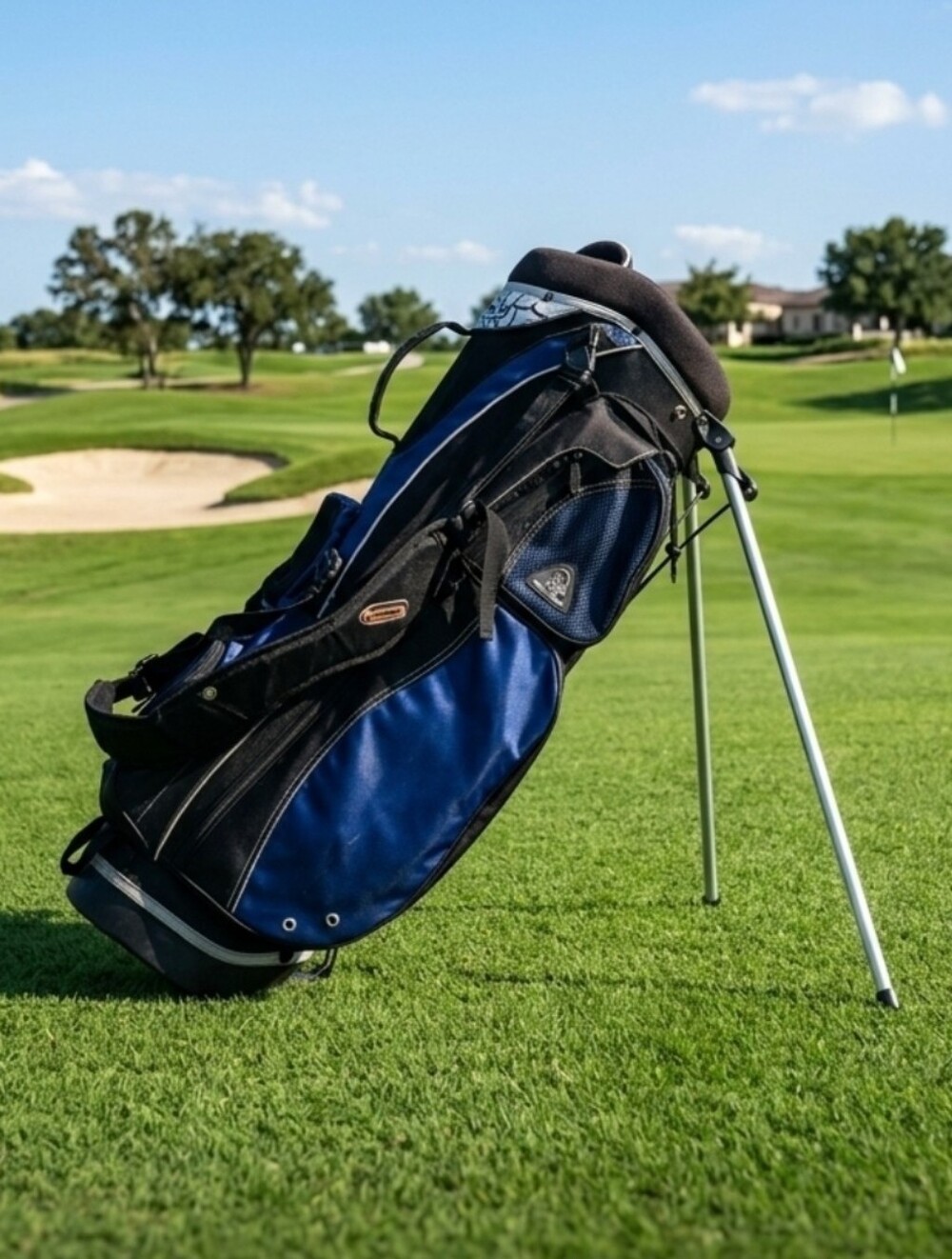 Wilson Golf Stand Bag Blue Black 5 Way Top Divider Dual Strap Swivelmax Lightwei